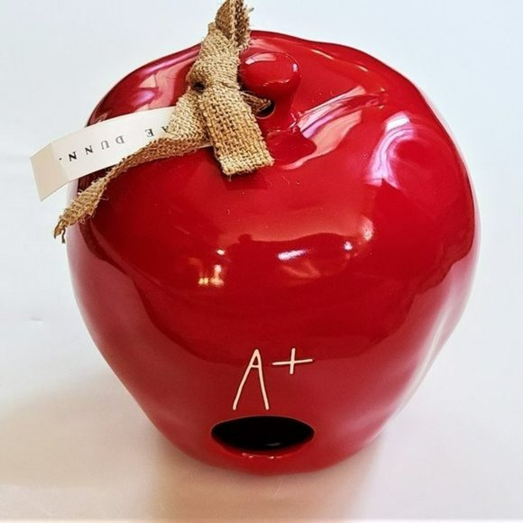 NWT RAE DUNN A Plus Apple Ceramic Birdhouse - Picture 2 of 4